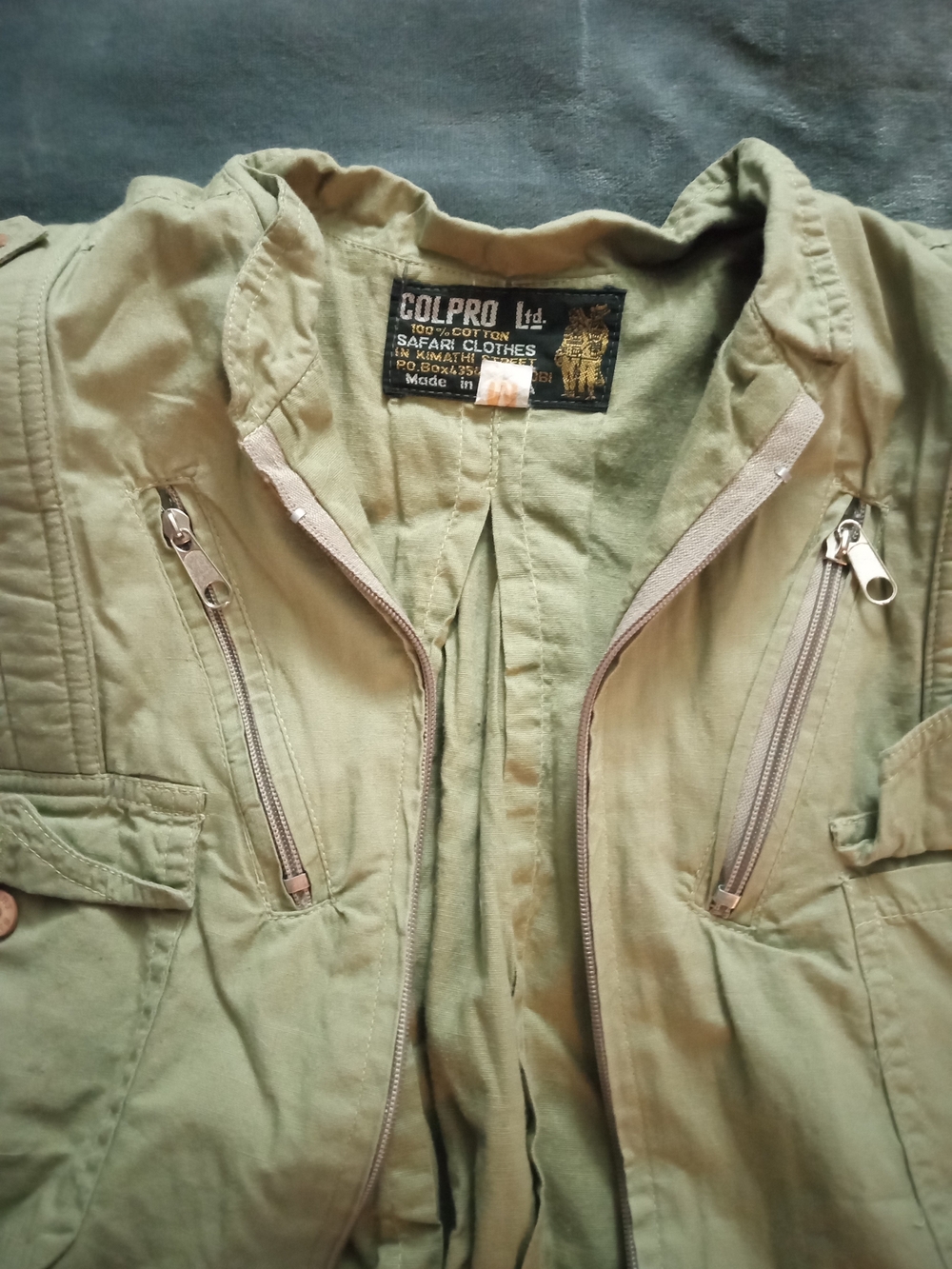 Colpro Safari Clothes Olive Utility Jacket for Unisex